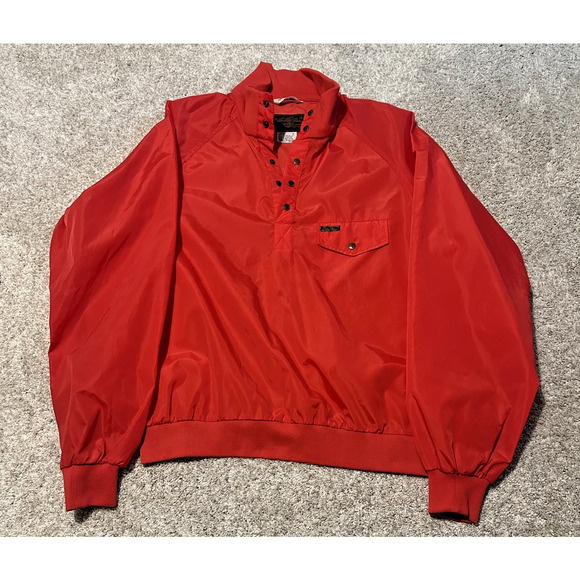Eddie Bauer Red Nylon Pullover Windbreaker Jacket Men’s XL VTG - Picture 1 of 8